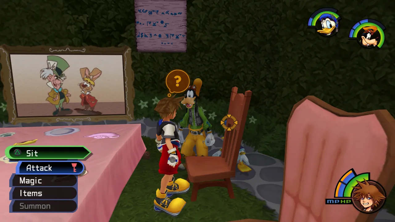 Wonderland Tea Party Garden Right Brown Chair